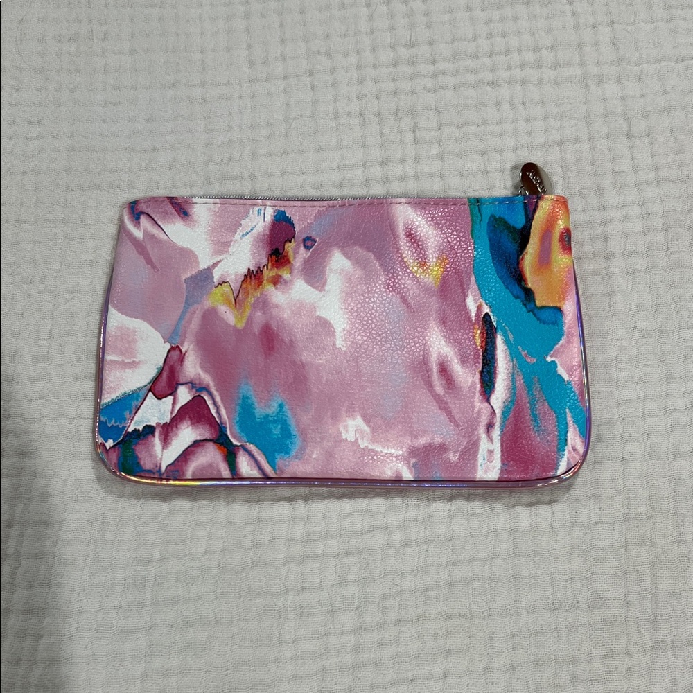 ipsy Pink and Blue Abstract Clutch